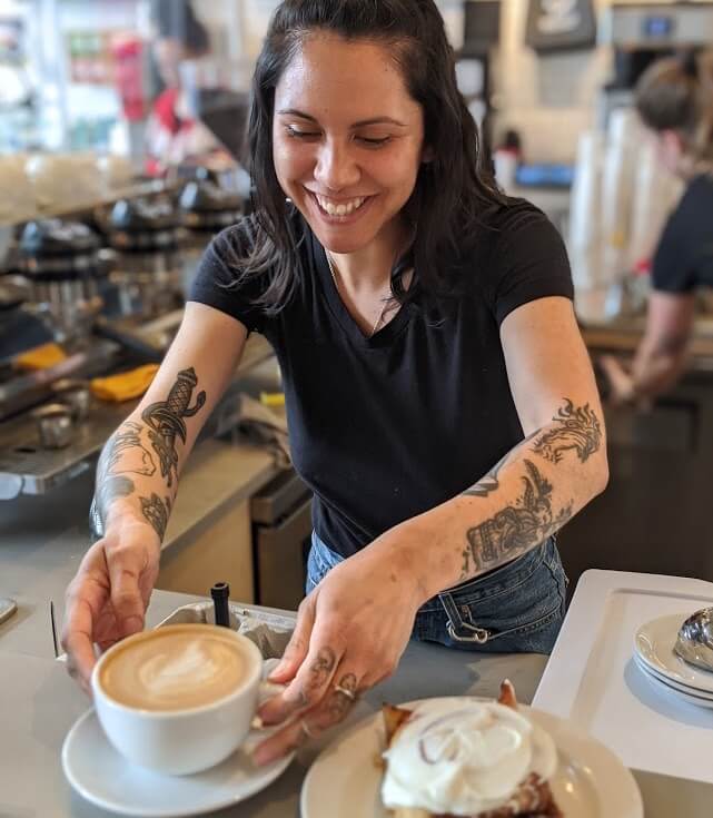 An image of the Grounds For Coffee Team in action.