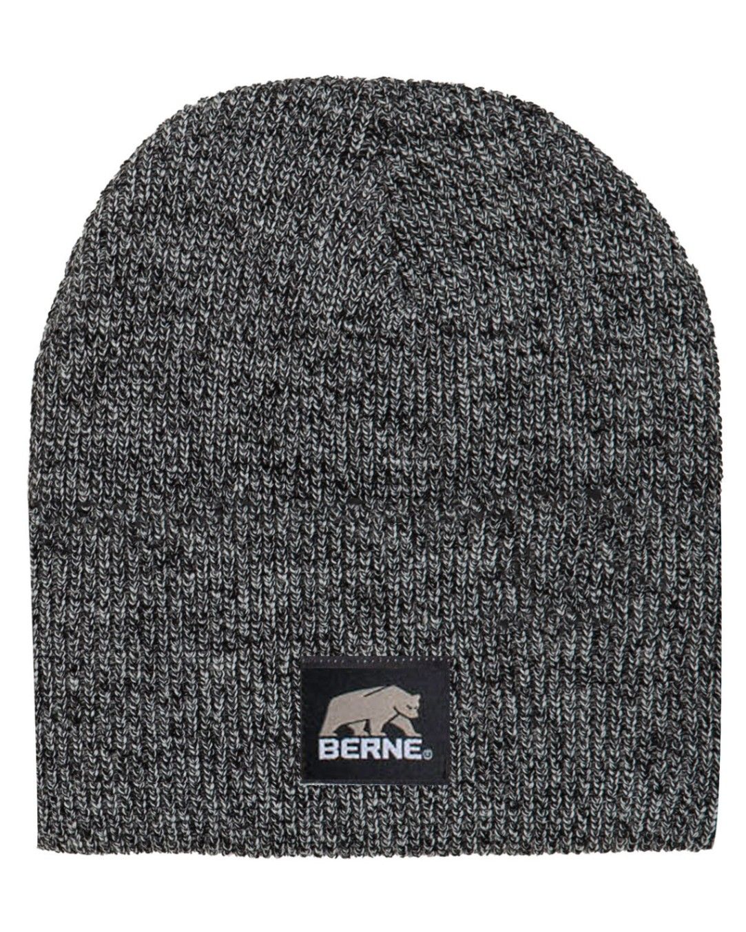 Berne Heritage Knit Beanie in Black/White