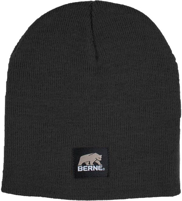Am image of a Custom Berne Heritage Knit Beanie in Black!