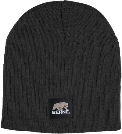 Am image of a Custom Berne Heritage Knit Beanie in Black!