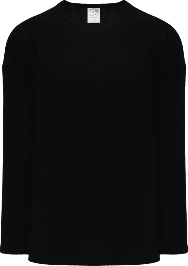 Am image of a Custom Athletic Knit Practice Series Hockey Jersey in Black!
