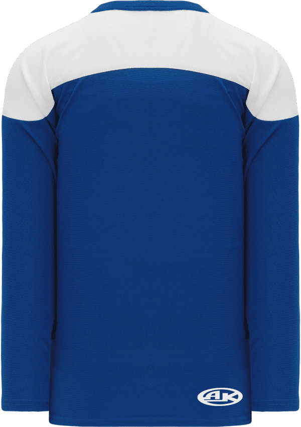 Am image of a Custom Athletic Knit League Series Hockey Jersey in Royal/White!