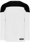An image of a Custom Athletic Knit League Series Hockey Jersey in White/Black!