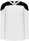 An image of a Custom Athletic Knit League Series Hockey Jersey in White/Black!