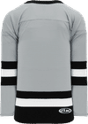 Am image of a Custom Athletic Knit League Series Mid Hockey Jersey in Grey/Black/White!