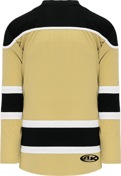 Am image of a Custom Athletic Knit Select Series Mid Hockey Jersey in Vegas/Black/White!