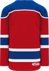 Am image of a Custom Athletic Knit Select Series Mid Hockey Jersey in Red/Royal/White!