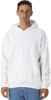 Am image of a Custom LA Apparel LS Heavy Fleece Hood PO 14 Oz in White!