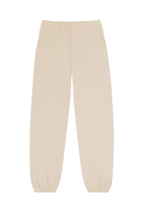 Am image of a Custom LA Apparel Heavy Fleece Sweatpants 14oz in BEIGE!