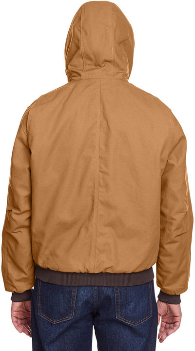 Am image of a Custom Berne Men's Heritage Cotton Duck Hooded Jacket in Brown Duck!