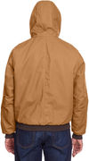 Am image of a Custom Berne Men's Heritage Cotton Duck Hooded Jacket in Brown Duck!