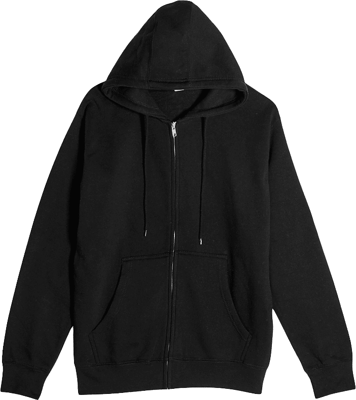 Lane 7 Premium Full Zip Hoodie in Black