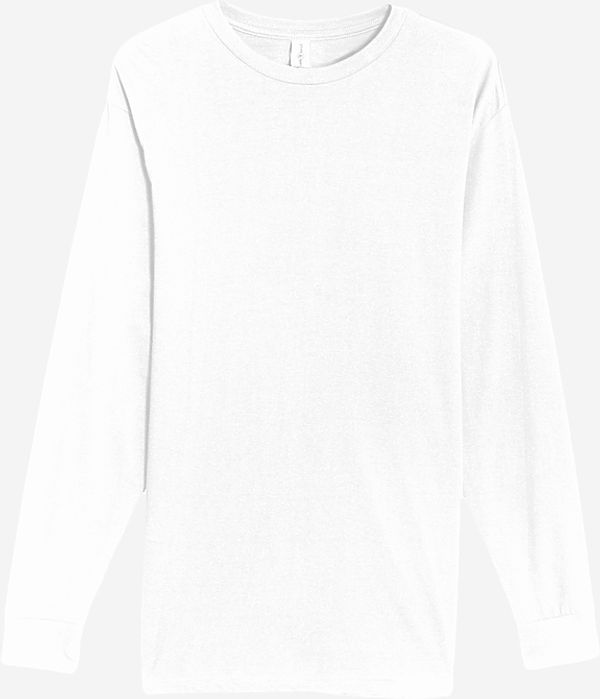 Am image of a Custom Lane 7 Heavyweight Long Sleeve Tee in White!