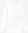Am image of a Custom Lane 7 Heavyweight Long Sleeve Tee in White!