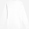 Am image of a Custom Lane 7 Heavyweight Long Sleeve Tee in White!