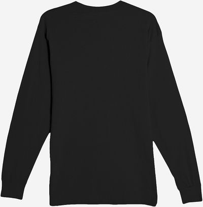 Am image of a Custom Lane 7 Heavyweight Long Sleeve Tee in Black!