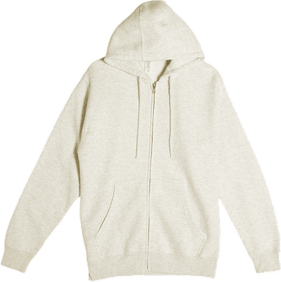 Am image of a Custom Lane 7 Premium Full Zip Hoodie in Oatmeal Heather!