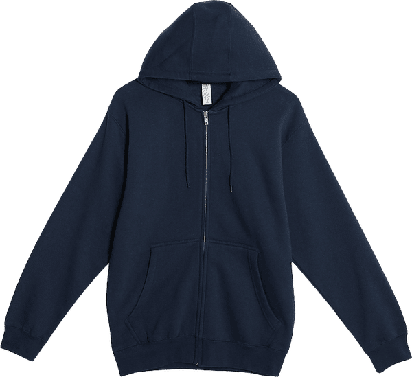 Am image of a Custom Lane 7 Premium Full Zip Hoodie in Navy Blue!