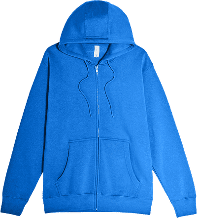 Am image of a Custom Lane 7 Premium Full Zip Hoodie in True Royal!