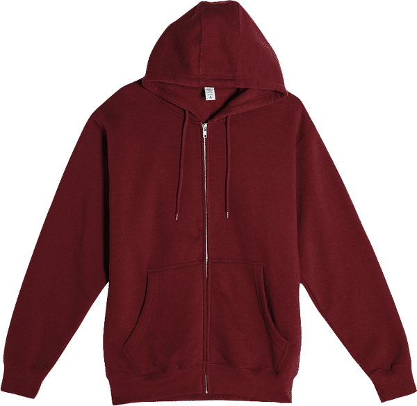 Am image of a Custom Lane 7 Premium Full Zip Hoodie in Burgundy!