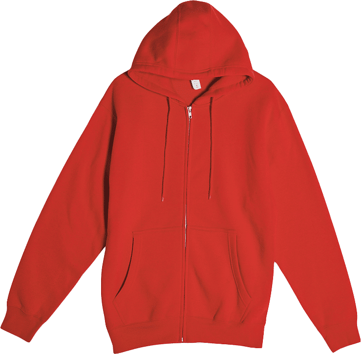 Lane 7 Premium Full Zip Hoodie in Red