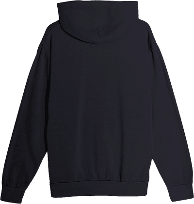Am image of a Custom Lane 7 Unisex Urban Pullover Hooded Sweatshirt in Black!