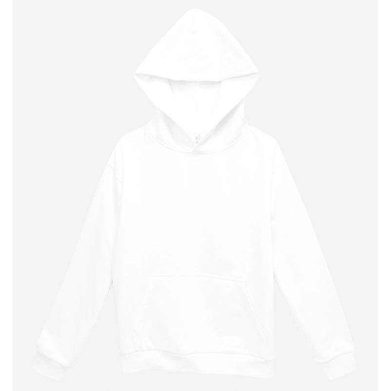 Lane 7 Unisex Urban Pullover Hooded Sweatshirt in White