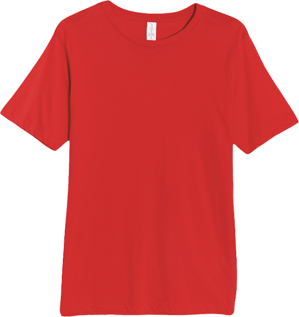 Am image of a Custom Lane 7 Deluxe Tee in Red!