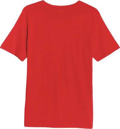 Am image of a Custom Lane 7 Deluxe Tee in Red!
