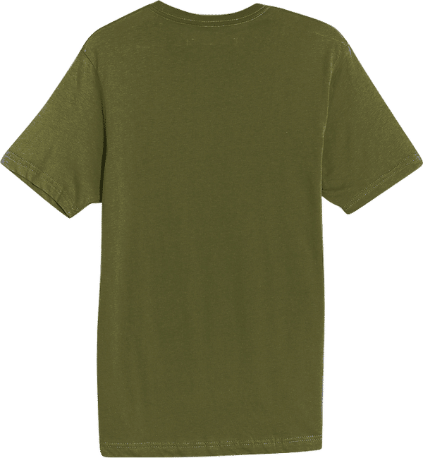 Am image of a Custom Lane 7 Deluxe Tee in Army Green!