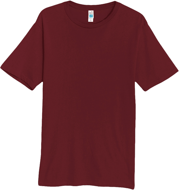 Am image of a Custom Lane 7 Deluxe Tee in Burgundy!