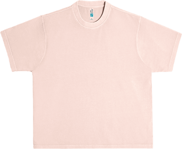 Am image of a Custom Lane 7 Urban Heavy Pigment Tee in Salmon Pink!