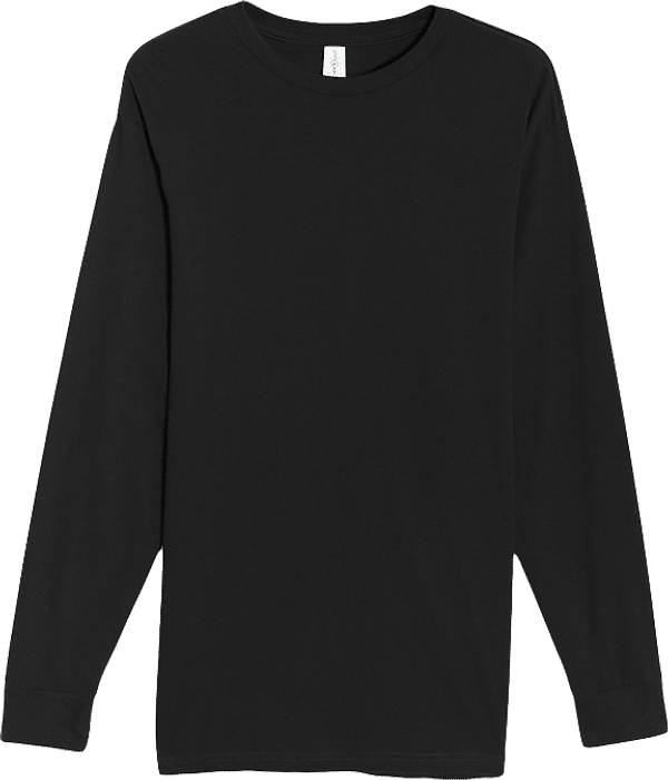 Am image of a Custom Lane 7 Heavyweight Long Sleeve Tee in Black!