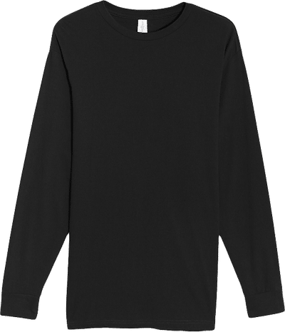 Am image of a Custom Lane 7 Heavyweight Long Sleeve Tee in Black!