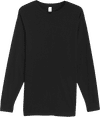 Am image of a Custom Lane 7 Heavyweight Long Sleeve Tee in Black!