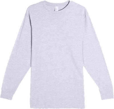Am image of a Custom Lane 7 Heavyweight Long Sleeve Tee in Heather Grey!
