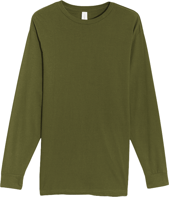 Lane 7 Heavyweight Long Sleeve Tee in Army Green