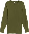Am image of a Custom Lane 7 Heavyweight Long Sleeve Tee in Army Green!