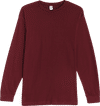 Am image of a Custom Lane 7 Heavyweight Long Sleeve Tee in Burgundy!