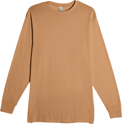 Am image of a Custom Lane 7 Heavyweight Long Sleeve Tee in Toasted Coconut!