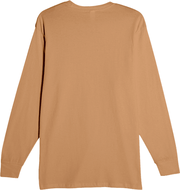 Am image of a Custom Lane 7 Heavyweight Long Sleeve Tee in Toasted Coconut!