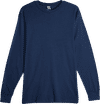 Am image of a Custom Lane 7 Heavyweight Long Sleeve Tee in Navy Blue!