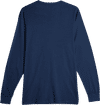 Am image of a Custom Lane 7 Heavyweight Long Sleeve Tee in Navy Blue!