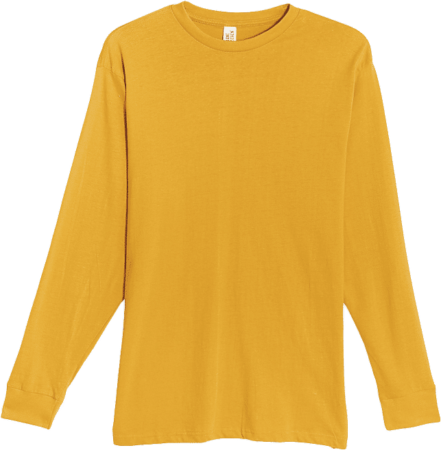 Lane 7 Heavyweight Long Sleeve Tee in Mustard