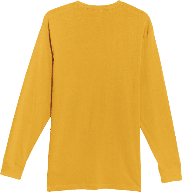 Am image of a Custom Lane 7 Heavyweight Long Sleeve Tee in Mustard!