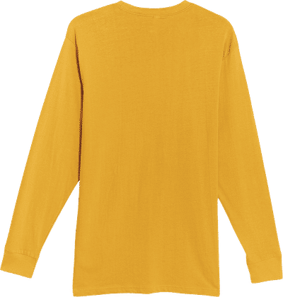 Am image of a Custom Lane 7 Heavyweight Long Sleeve Tee in Mustard!