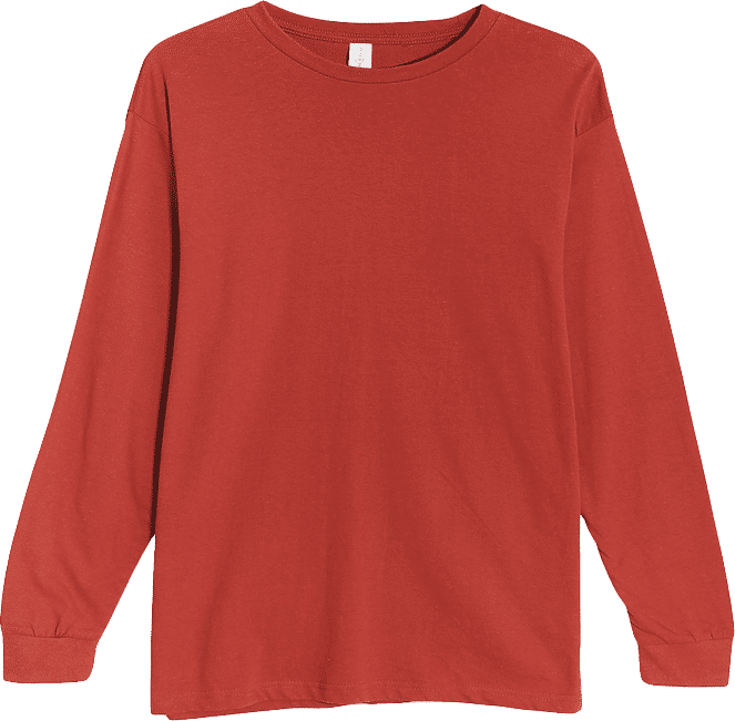 Lane 7 Heavyweight Long Sleeve Tee in Paprika