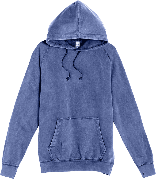 Lane 7 Vintage Raglan Hoodie in Vintage Denim