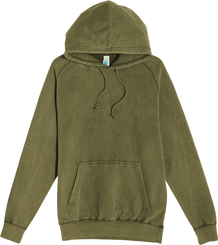 Lane 7 Vintage Raglan Hoodie in Vintage Olive