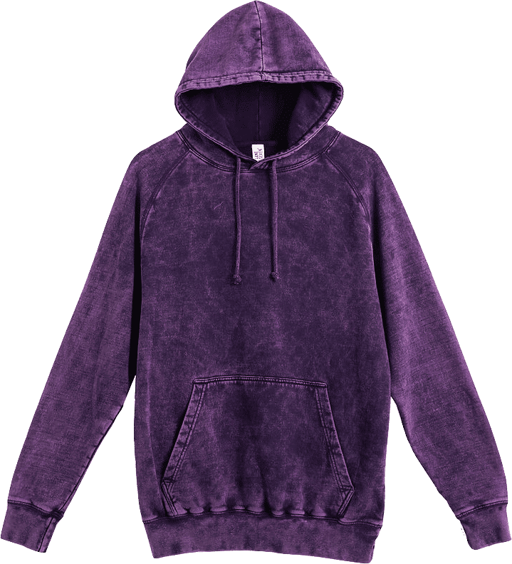 Lane 7 Vintage Raglan Hoodie in Cloud Purple